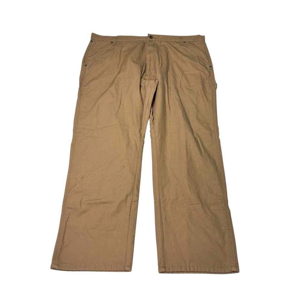 NWT Wrangler‎ Authentics Mens Fleece Lined Carpenter Pants 42x30 Brown 10ZM4FLAN